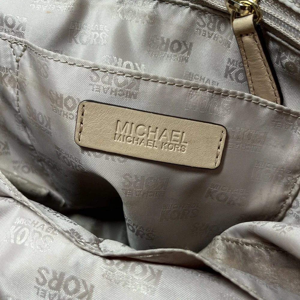 Michael Kors Jet Set Logo Metallic Tote